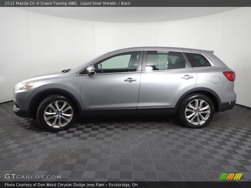 Liquid Silver Metallic / Black 2013 Mazda CX-9 Grand Touring AWD