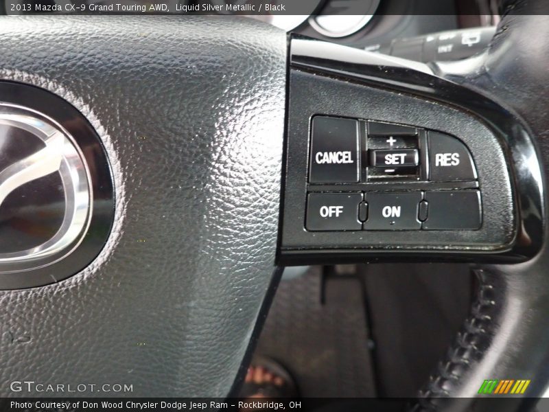 Liquid Silver Metallic / Black 2013 Mazda CX-9 Grand Touring AWD