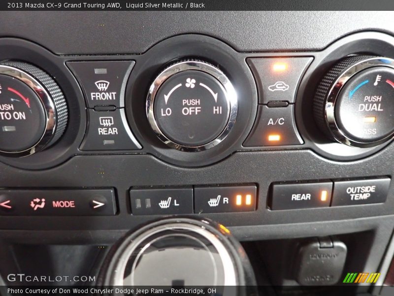 Liquid Silver Metallic / Black 2013 Mazda CX-9 Grand Touring AWD