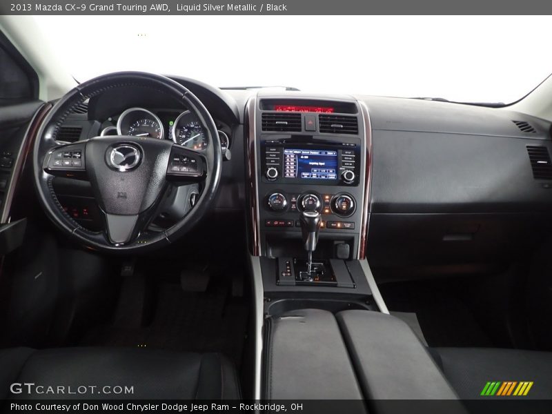 Liquid Silver Metallic / Black 2013 Mazda CX-9 Grand Touring AWD