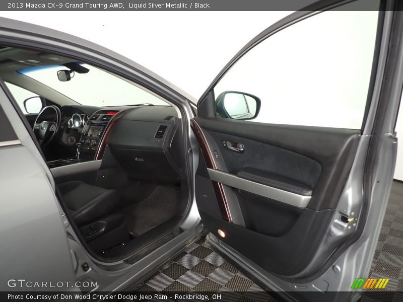 Liquid Silver Metallic / Black 2013 Mazda CX-9 Grand Touring AWD