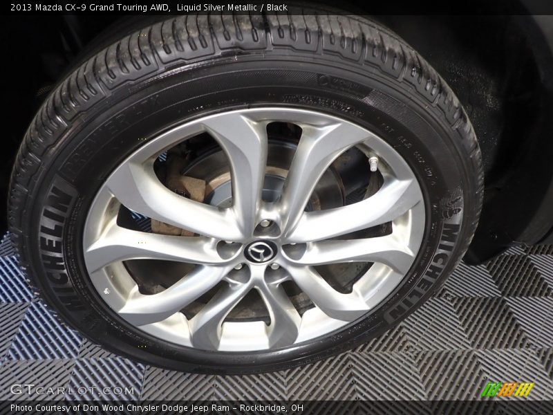 Liquid Silver Metallic / Black 2013 Mazda CX-9 Grand Touring AWD