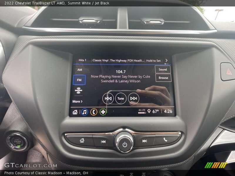 Controls of 2022 TrailBlazer LT AWD