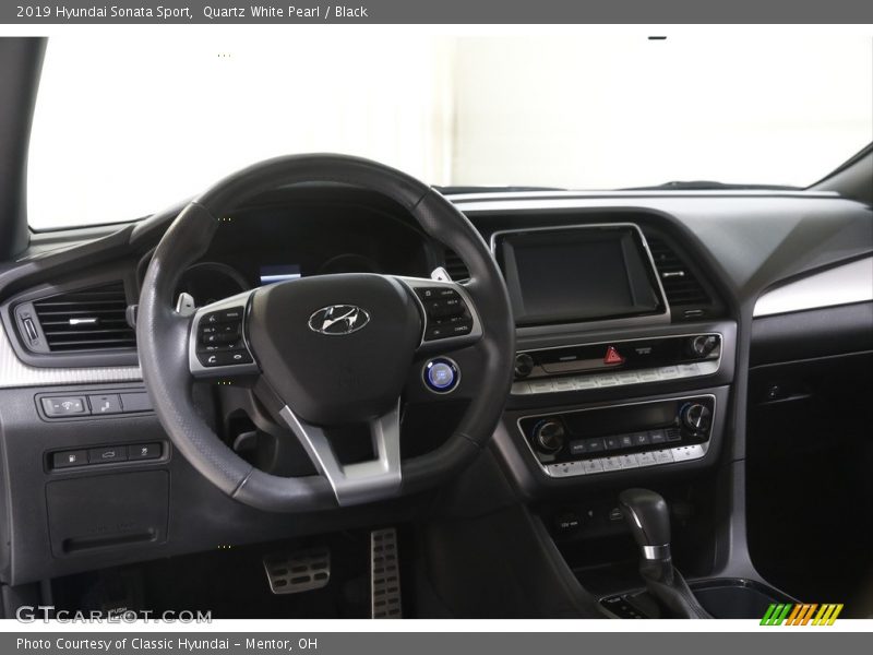 Quartz White Pearl / Black 2019 Hyundai Sonata Sport