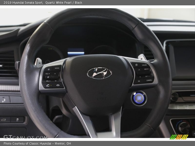 Quartz White Pearl / Black 2019 Hyundai Sonata Sport
