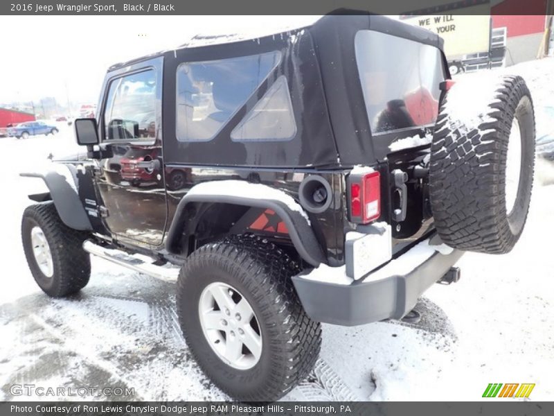 Black / Black 2016 Jeep Wrangler Sport