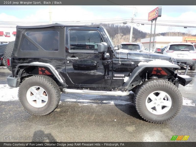 Black / Black 2016 Jeep Wrangler Sport
