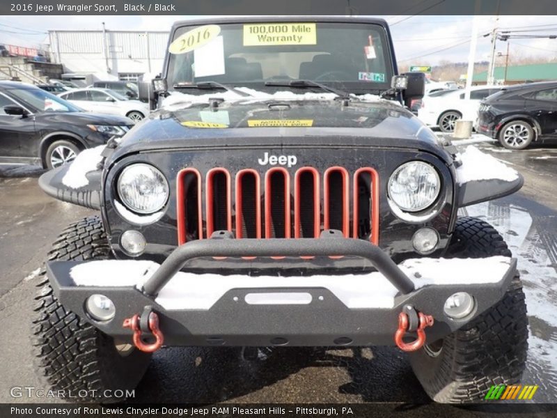 Black / Black 2016 Jeep Wrangler Sport
