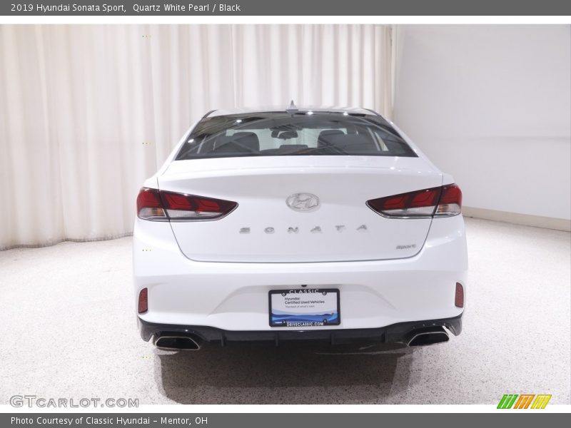 Quartz White Pearl / Black 2019 Hyundai Sonata Sport