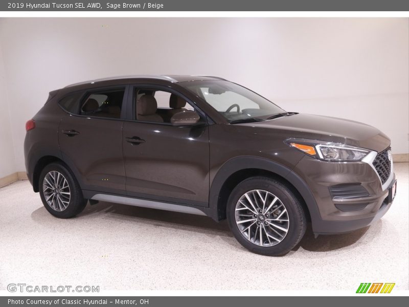 Sage Brown / Beige 2019 Hyundai Tucson SEL AWD