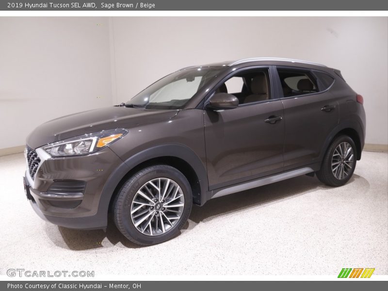 Sage Brown / Beige 2019 Hyundai Tucson SEL AWD