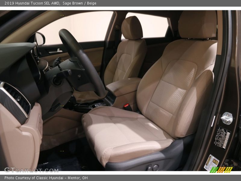 Sage Brown / Beige 2019 Hyundai Tucson SEL AWD