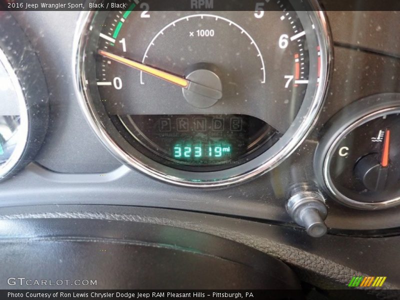 Black / Black 2016 Jeep Wrangler Sport