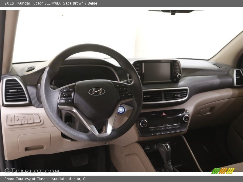 Sage Brown / Beige 2019 Hyundai Tucson SEL AWD