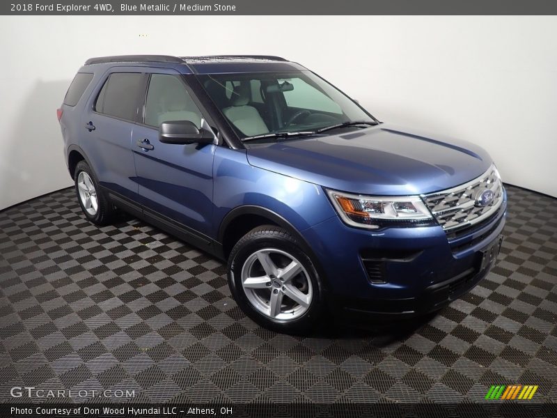 Blue Metallic / Medium Stone 2018 Ford Explorer 4WD