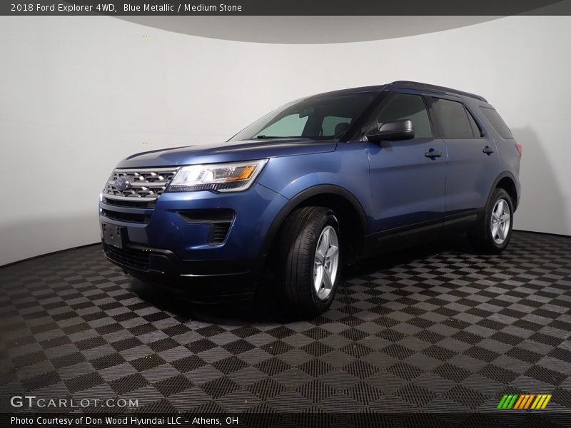 Blue Metallic / Medium Stone 2018 Ford Explorer 4WD