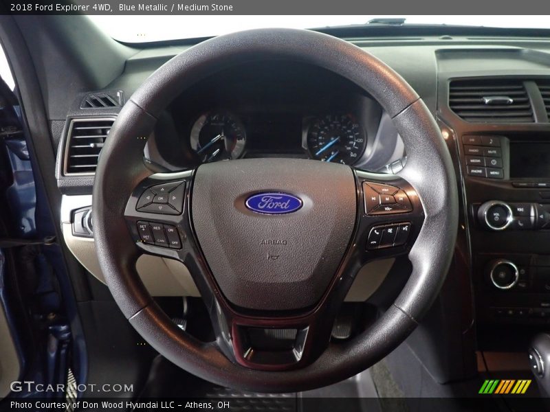 Blue Metallic / Medium Stone 2018 Ford Explorer 4WD