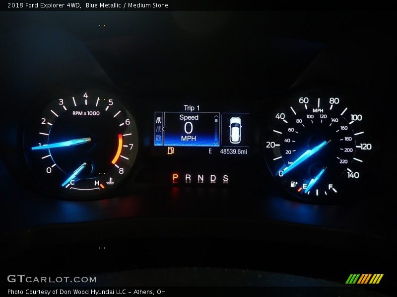 Blue Metallic / Medium Stone 2018 Ford Explorer 4WD