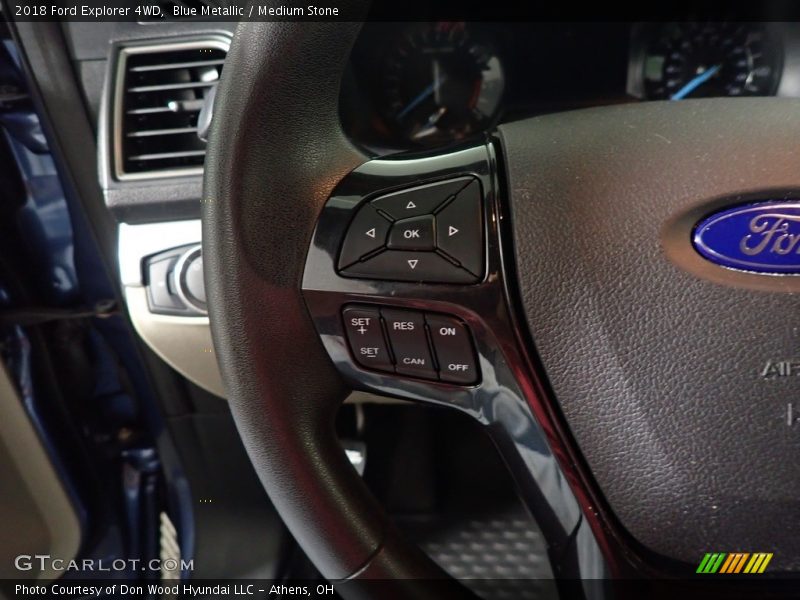 Blue Metallic / Medium Stone 2018 Ford Explorer 4WD