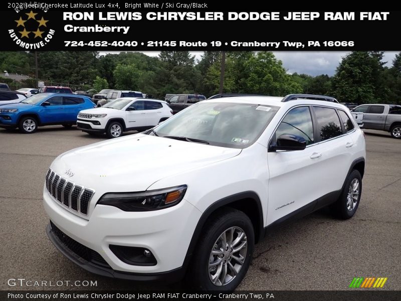 Bright White / Ski Gray/Black 2022 Jeep Cherokee Latitude Lux 4x4