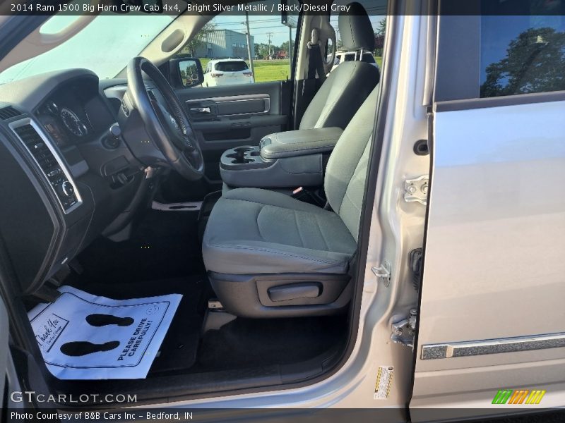 Bright Silver Metallic / Black/Diesel Gray 2014 Ram 1500 Big Horn Crew Cab 4x4