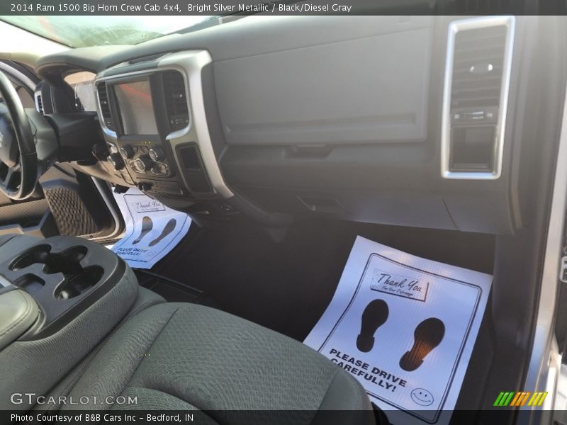 Bright Silver Metallic / Black/Diesel Gray 2014 Ram 1500 Big Horn Crew Cab 4x4