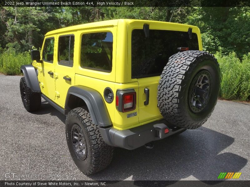 High Velocity / Black 2022 Jeep Wrangler Unlimited Beach Edition 4x4