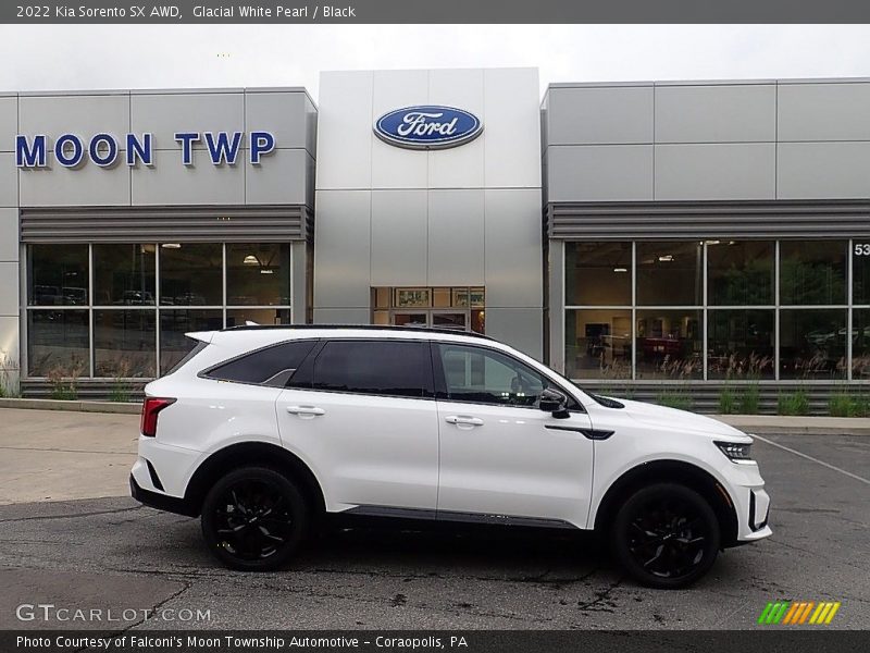 Glacial White Pearl / Black 2022 Kia Sorento SX AWD