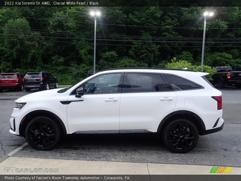 Glacial White Pearl / Black 2022 Kia Sorento SX AWD