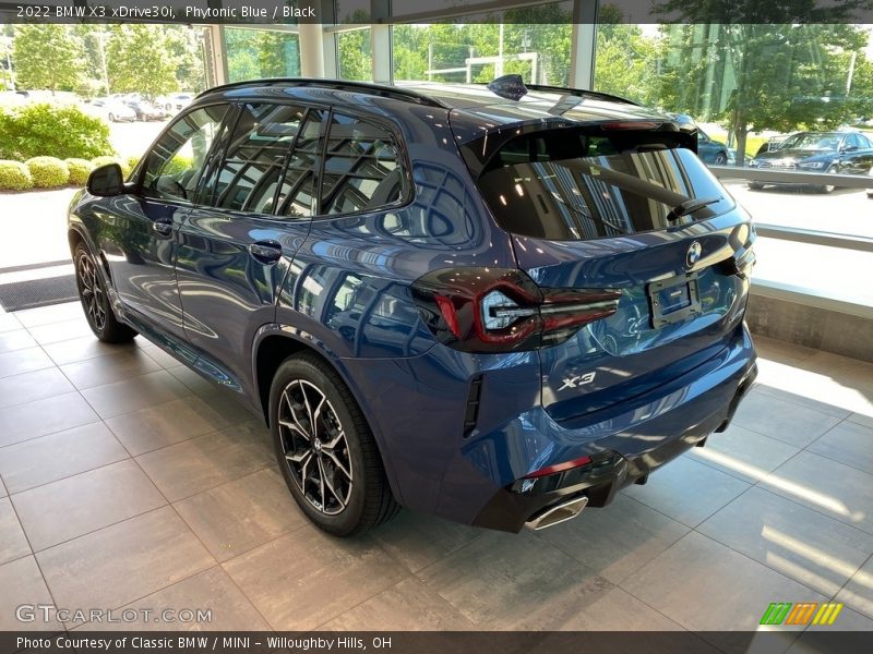 Phytonic Blue / Black 2022 BMW X3 xDrive30i