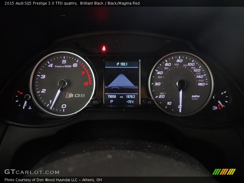 Brilliant Black / Black/Magma Red 2015 Audi SQ5 Prestige 3.0 TFSI quattro