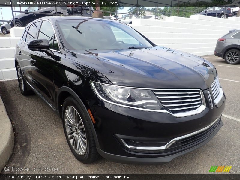 Midnight Sapphire Blue / Ebony 2017 Lincoln MKX Reserve AWD