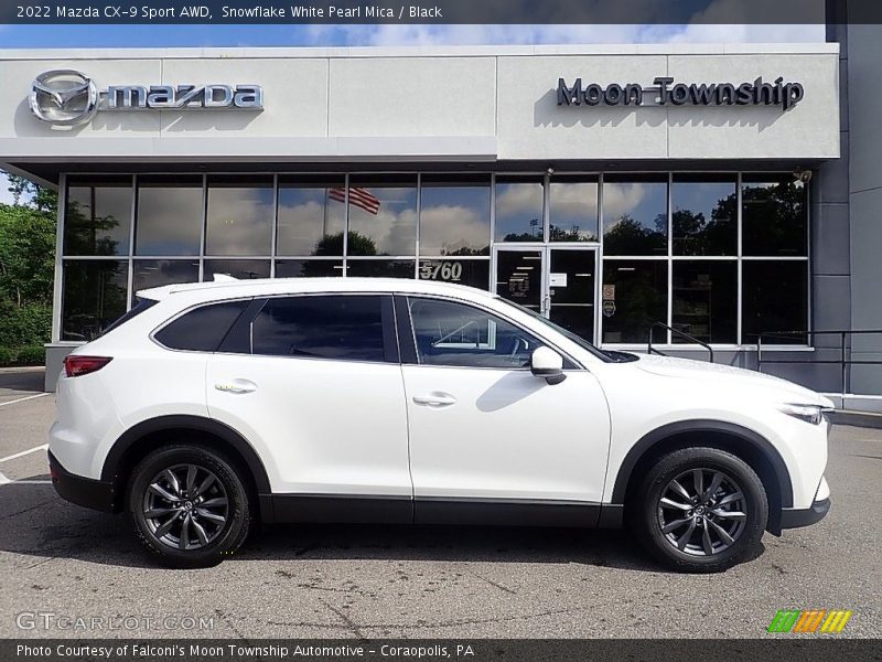 Snowflake White Pearl Mica / Black 2022 Mazda CX-9 Sport AWD