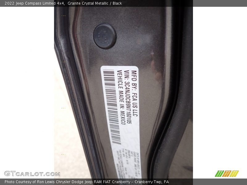 Granite Crystal Metallic / Black 2022 Jeep Compass Limited 4x4