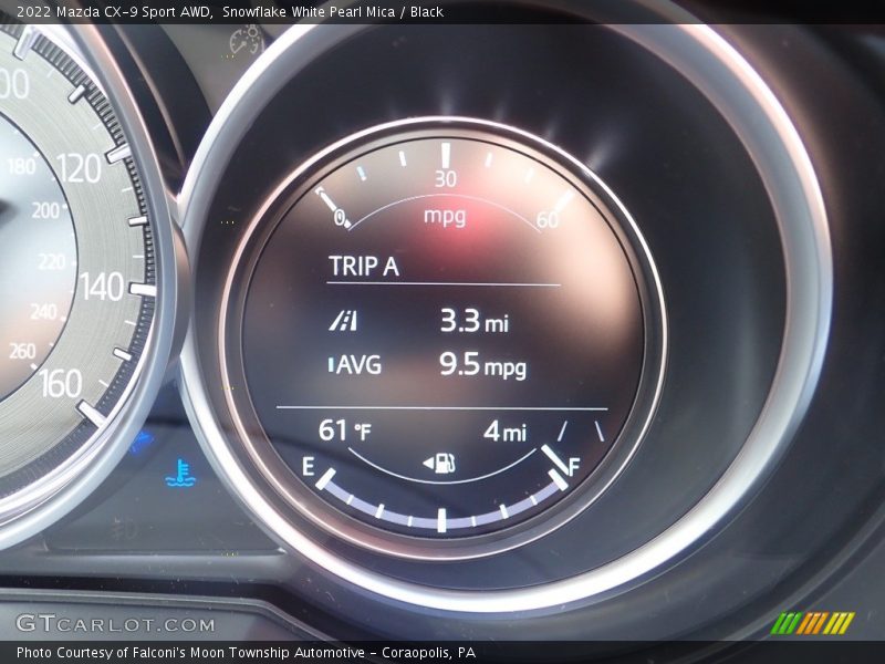 Snowflake White Pearl Mica / Black 2022 Mazda CX-9 Sport AWD