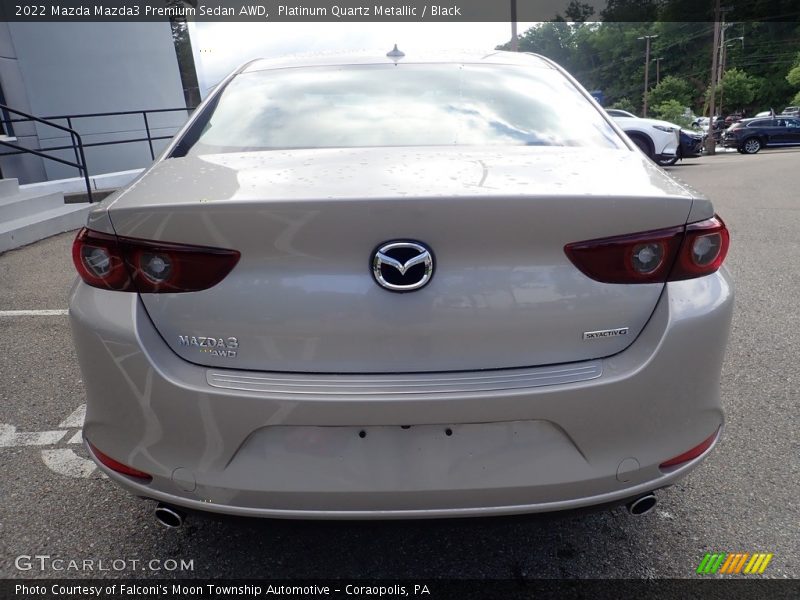 Platinum Quartz Metallic / Black 2022 Mazda Mazda3 Premium Sedan AWD