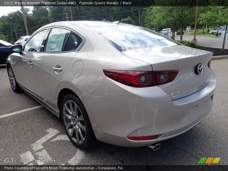 Platinum Quartz Metallic / Black 2022 Mazda Mazda3 Premium Sedan AWD