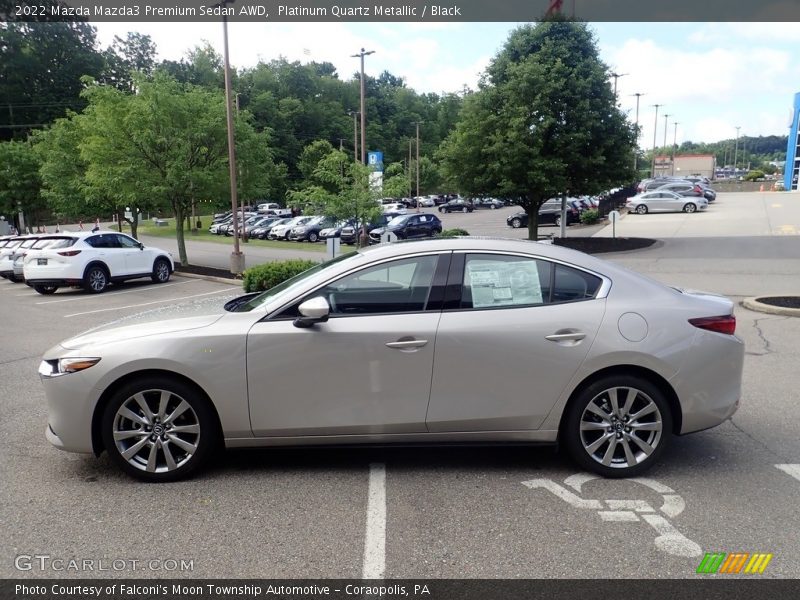 Platinum Quartz Metallic / Black 2022 Mazda Mazda3 Premium Sedan AWD