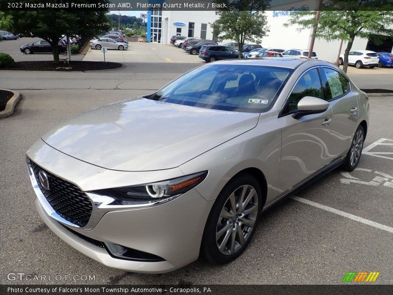 Platinum Quartz Metallic / Black 2022 Mazda Mazda3 Premium Sedan AWD