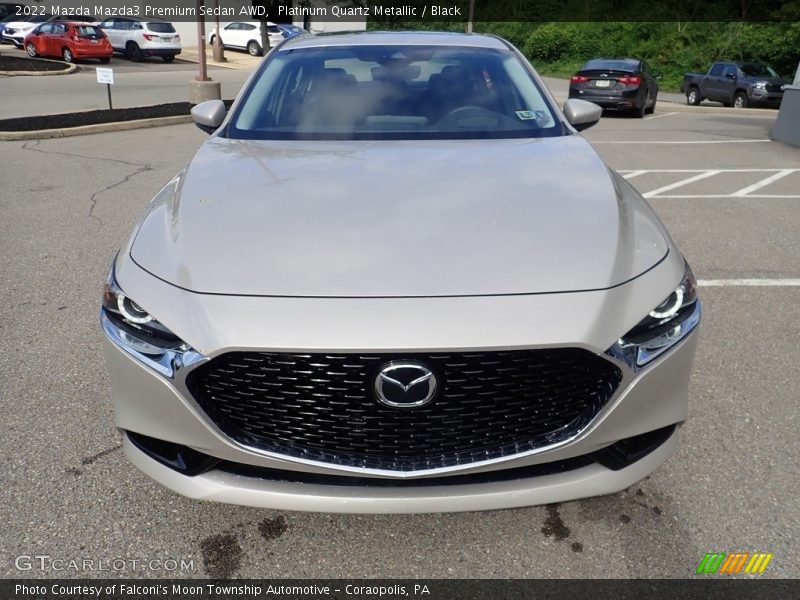 Platinum Quartz Metallic / Black 2022 Mazda Mazda3 Premium Sedan AWD
