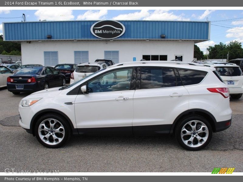 White Platinum / Charcoal Black 2014 Ford Escape Titanium 1.6L EcoBoost
