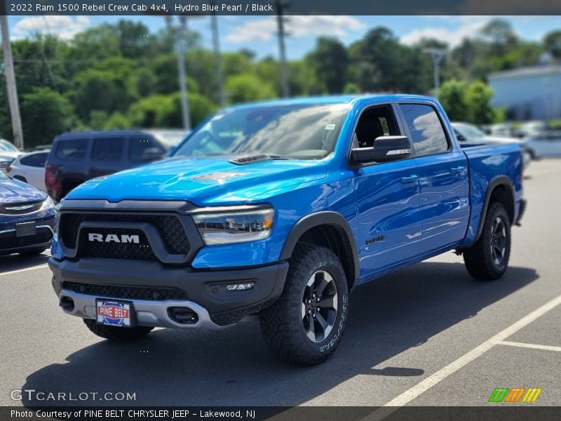 Hydro Blue Pearl / Black 2022 Ram 1500 Rebel Crew Cab 4x4