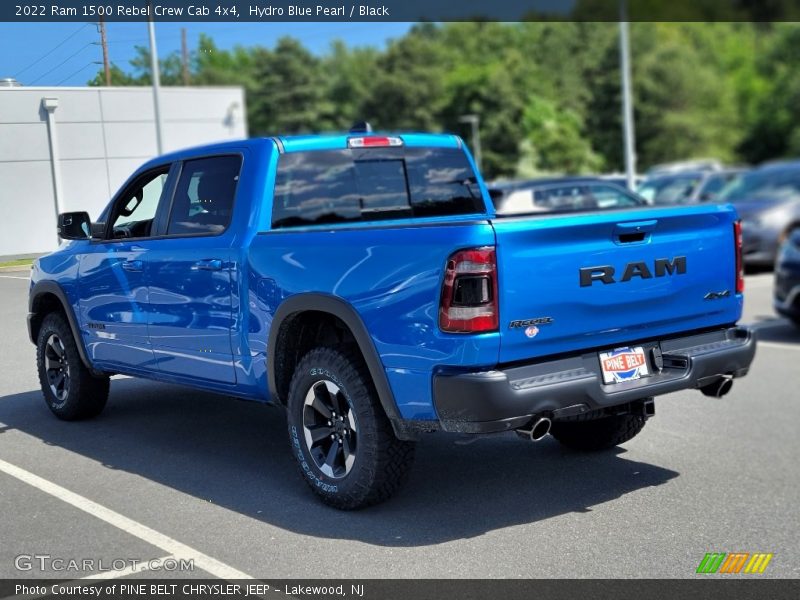 Hydro Blue Pearl / Black 2022 Ram 1500 Rebel Crew Cab 4x4