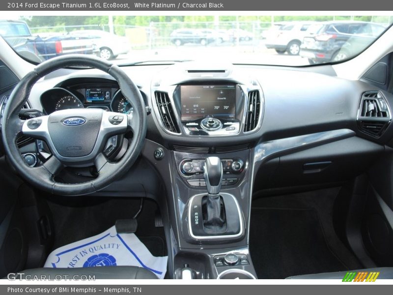 White Platinum / Charcoal Black 2014 Ford Escape Titanium 1.6L EcoBoost