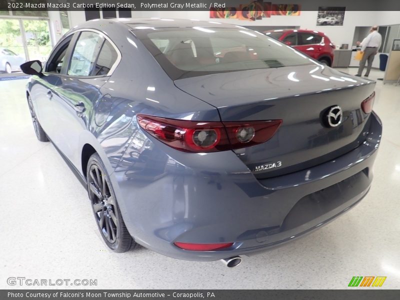 Polymetal Gray Metallic / Red 2022 Mazda Mazda3 Carbon Edition Sedan