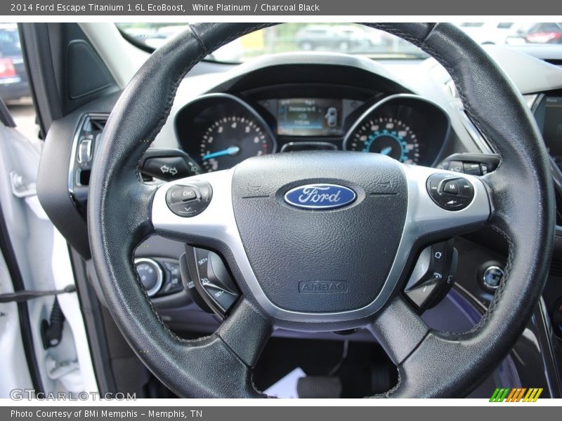 White Platinum / Charcoal Black 2014 Ford Escape Titanium 1.6L EcoBoost