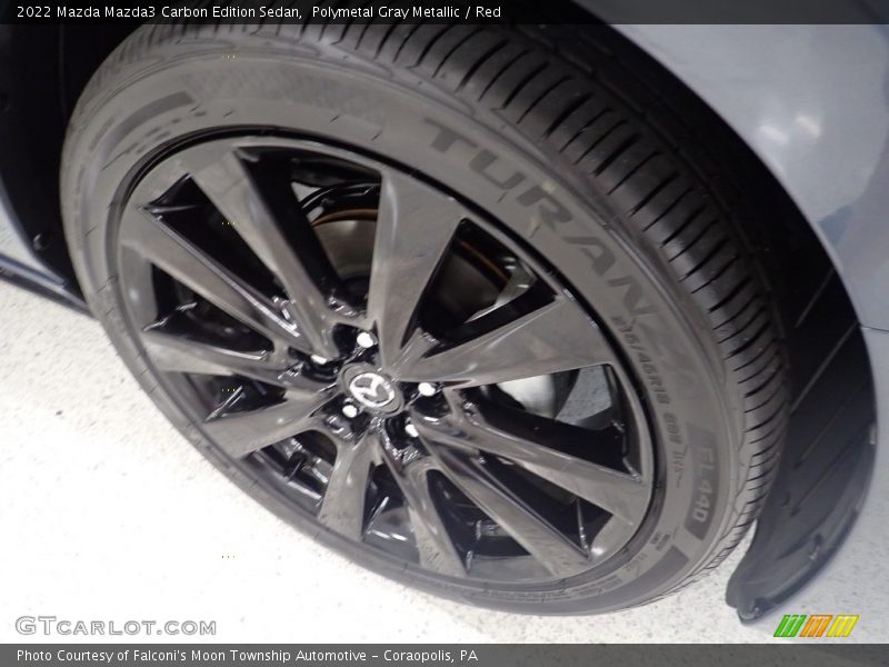 Polymetal Gray Metallic / Red 2022 Mazda Mazda3 Carbon Edition Sedan