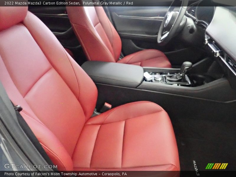 Polymetal Gray Metallic / Red 2022 Mazda Mazda3 Carbon Edition Sedan