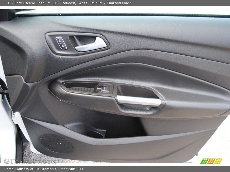 White Platinum / Charcoal Black 2014 Ford Escape Titanium 1.6L EcoBoost