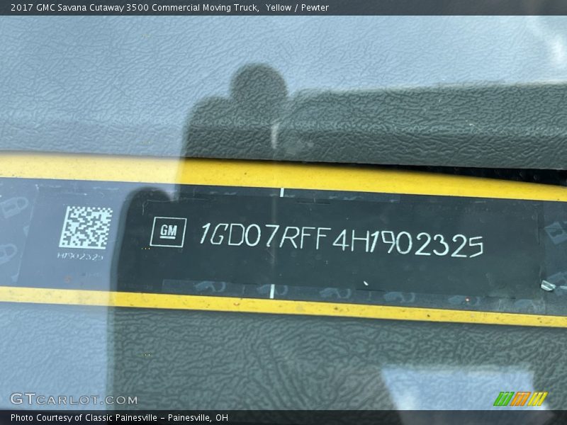 Yellow / Pewter 2017 GMC Savana Cutaway 3500 Commercial Moving Truck